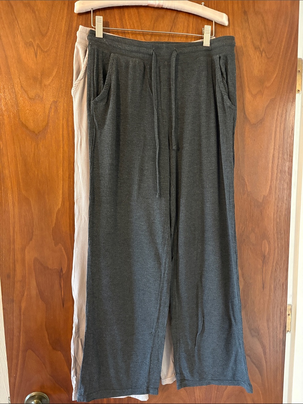 Women’s Louge Pant- Charcoal and Cream 2 Pack